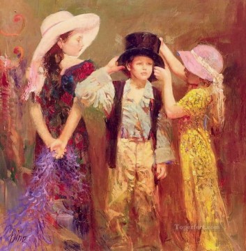 Ladies and Gentleman Pino Daeni Oil Paintings